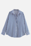Pontine Striped Shirt — Navy