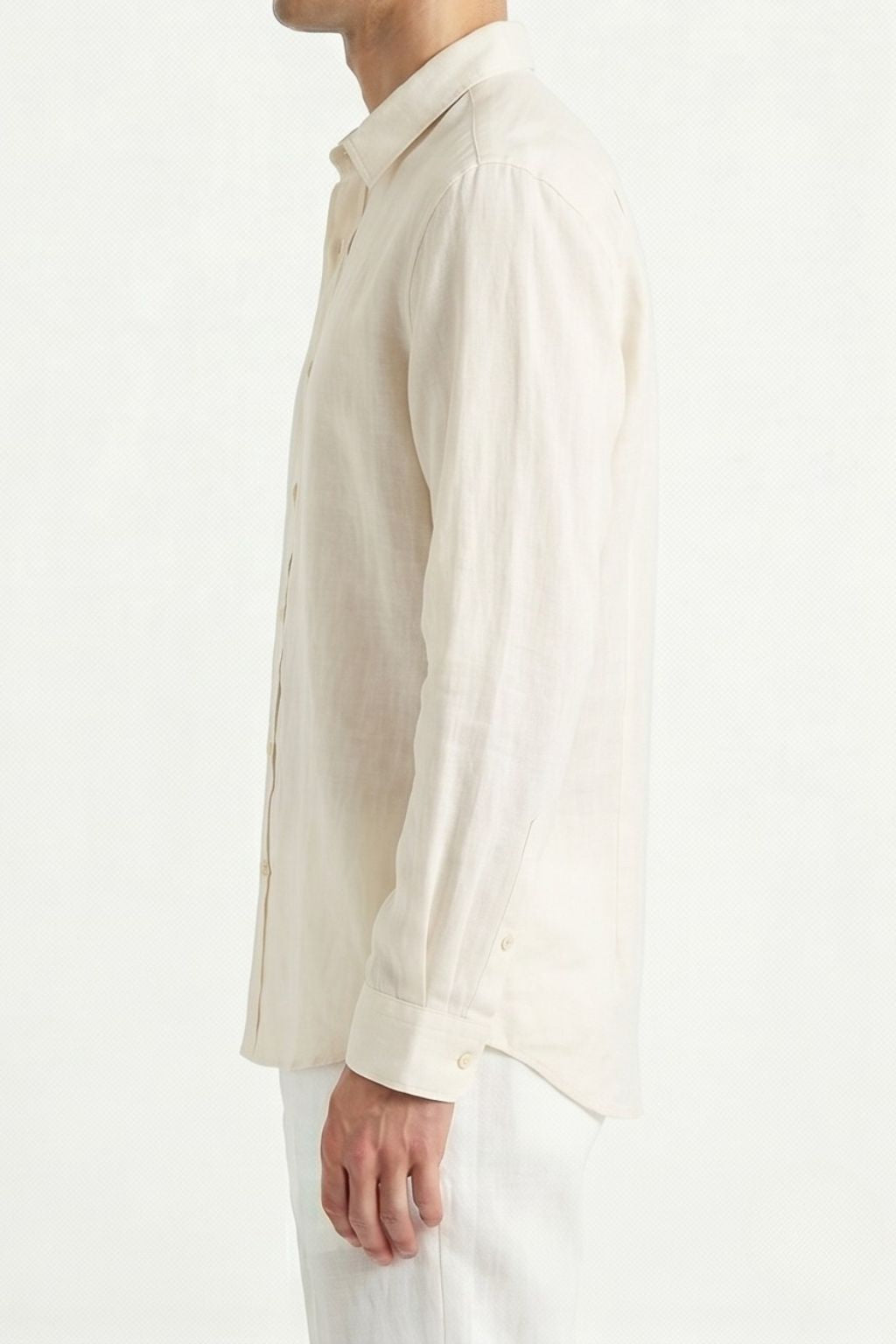 Essential Linen Shirt — Ivory White