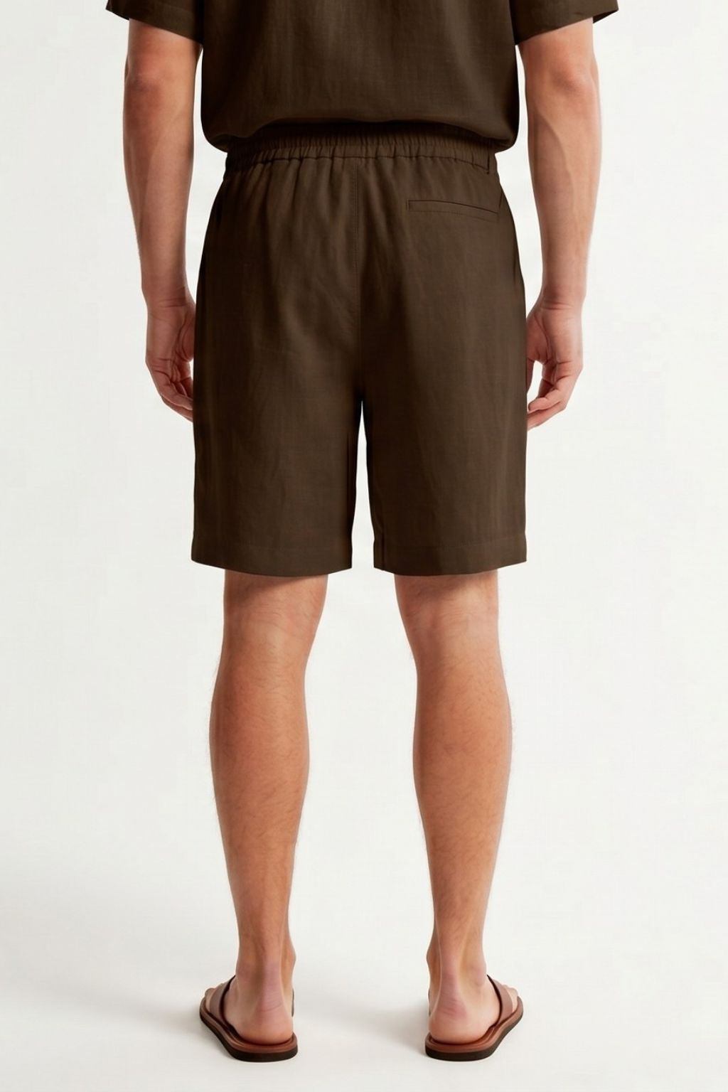Essential Linen Short — Brown