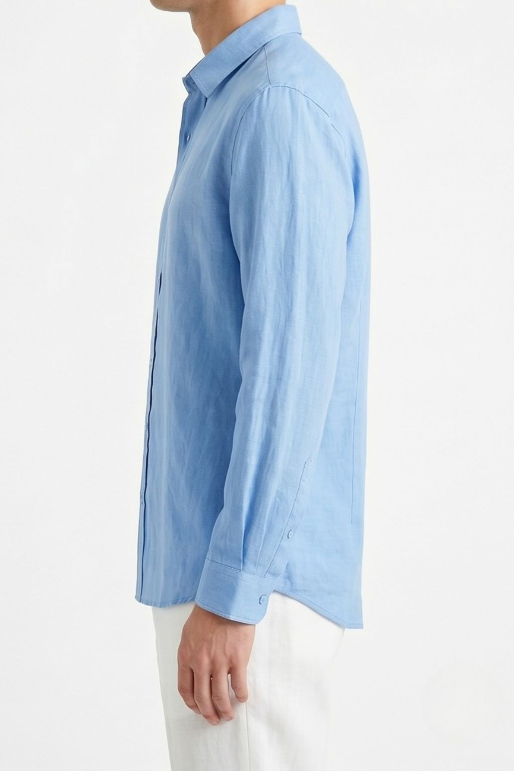 Essential Linen Shirt — Sky Blue