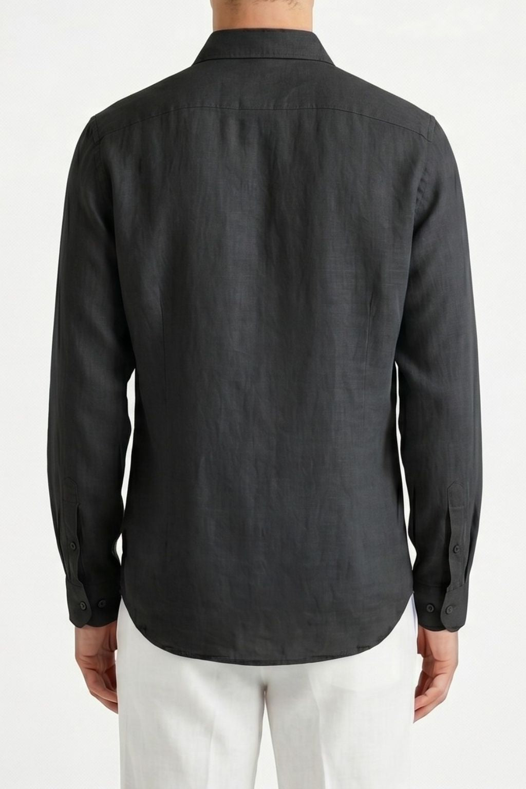 Essential Linen Shirt — Black