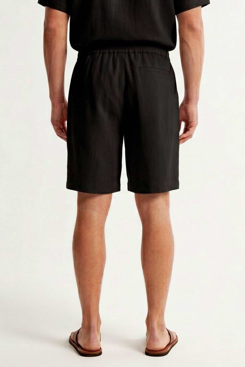 Essential Linen Short — Black