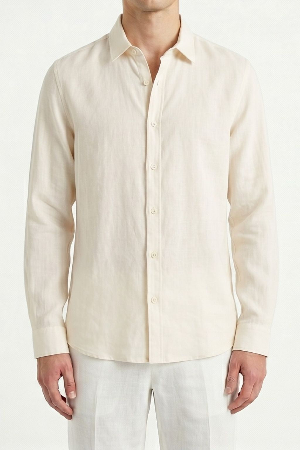 Essential Linen Shirt — Ivory White