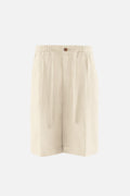 Essential Linen Short — Ivory White