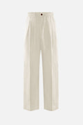 Essential Linen Trouser — Ivory White