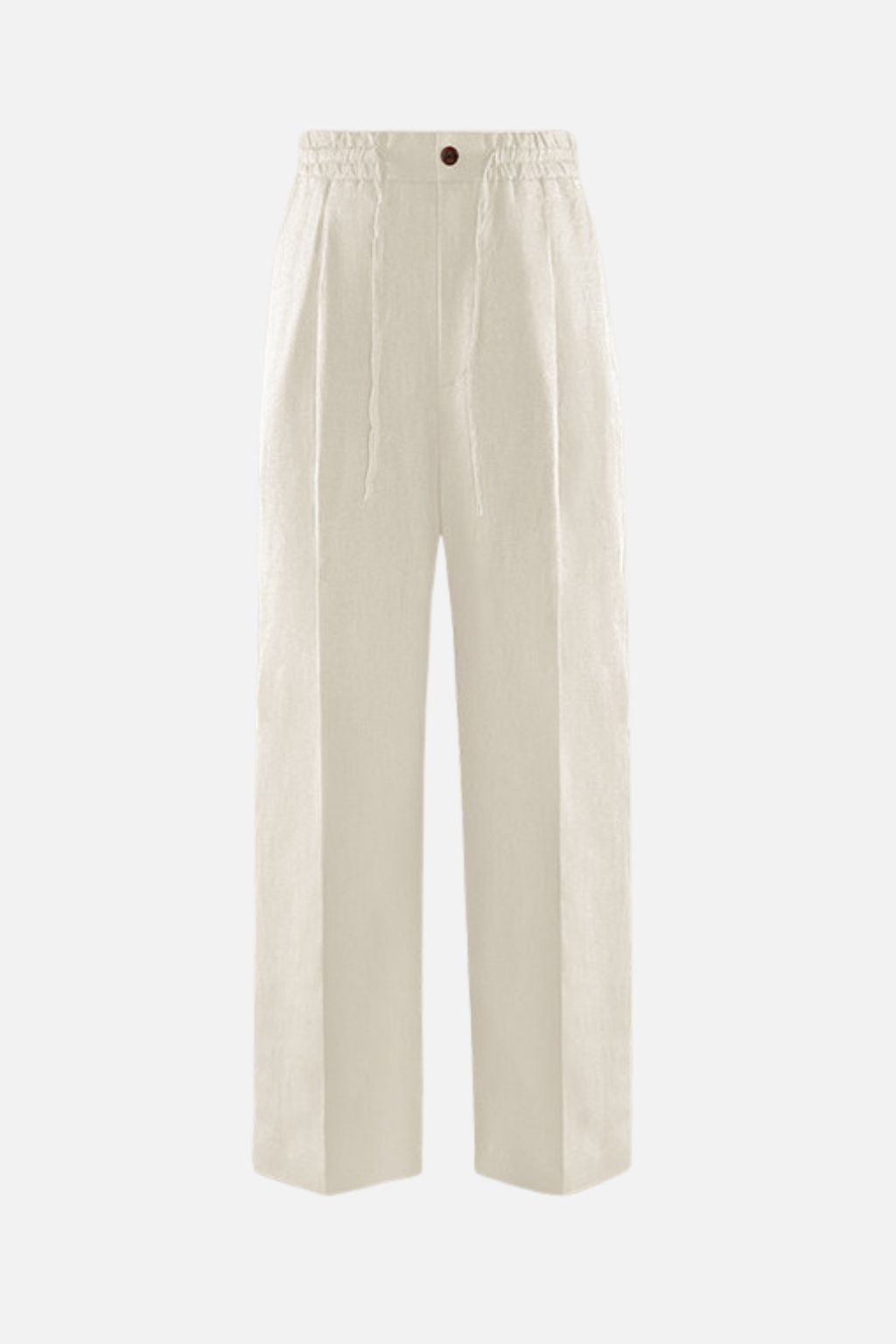 Essential Linen Trouser — Ivory White