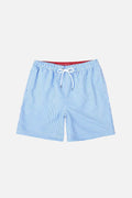 Striped Swim Short — Light Blue