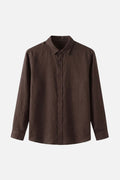 Essential Linen Shirt — Dark Brown