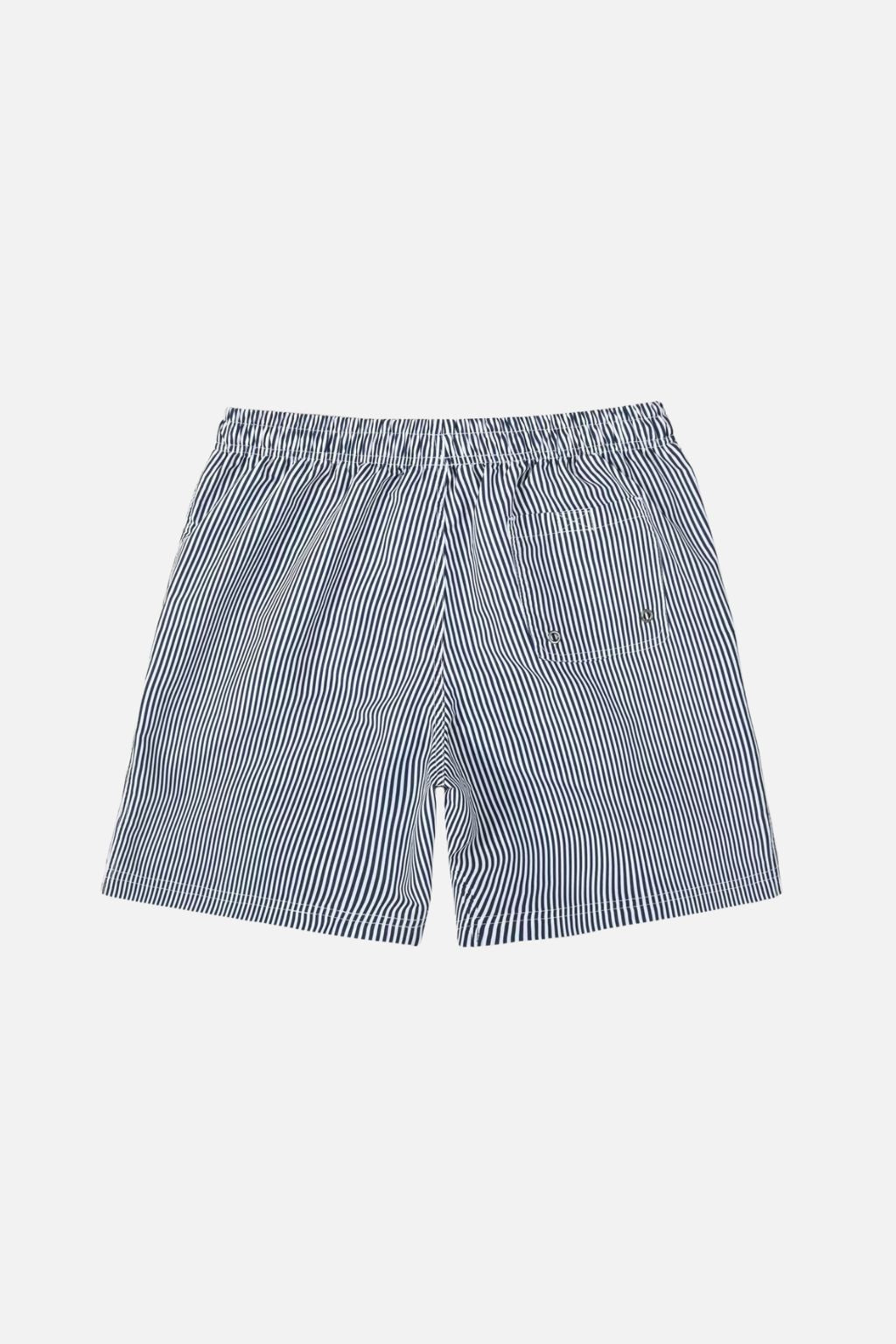 Striped Swim Short — Navy