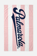 Signature Beach Towel — Pink and White