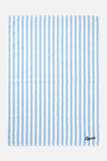 Striped Beach Towel — Blue and White