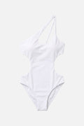 Asymmetric One-Piece Swimsuit — White