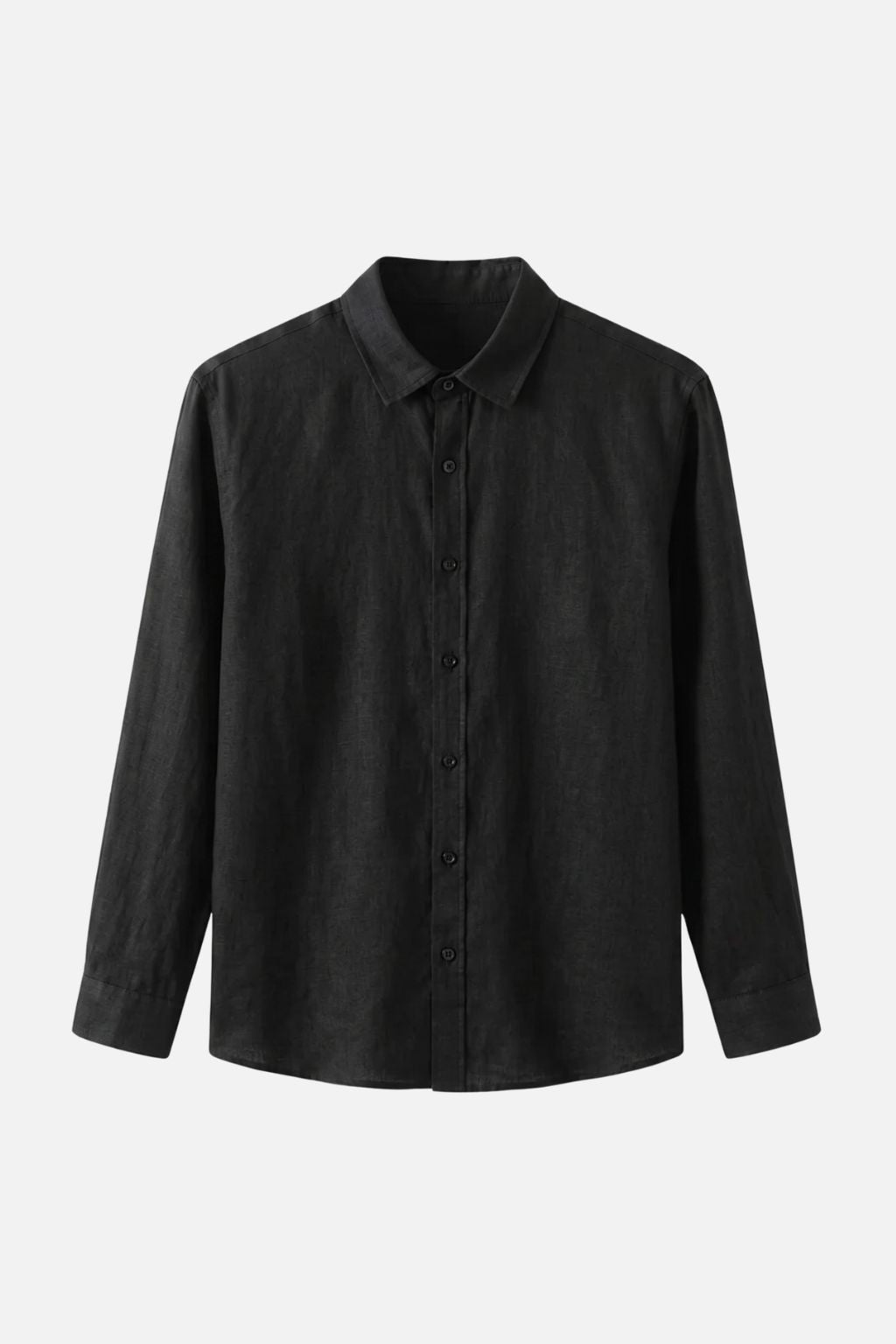 Essential Linen Shirt — Black