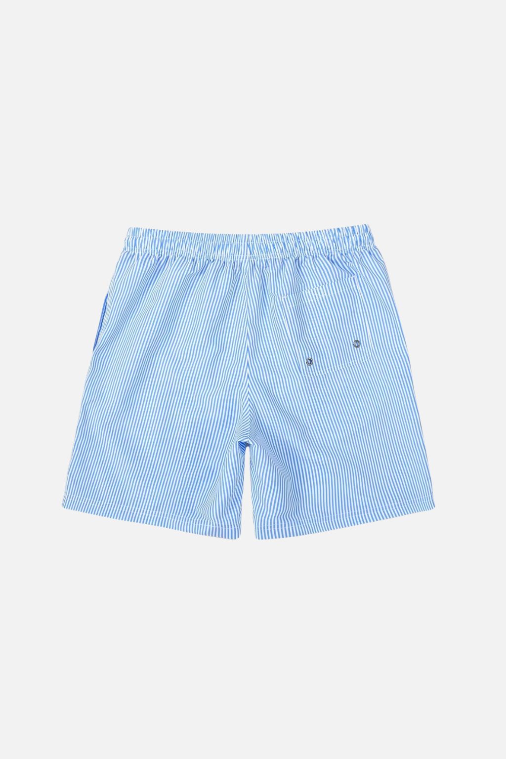 Striped Swim Short — Light Blue